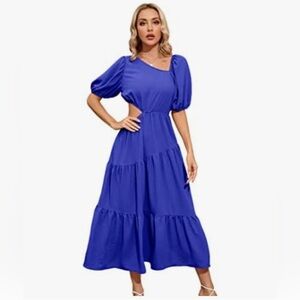 Elegant Blue Maxi Dress